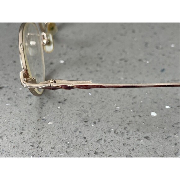 Lawrence Eyewear Eyeglasses Frames ONLY IM596 Coral 51-17-130 Pink/Gold Italy - Picture 4 of 13
